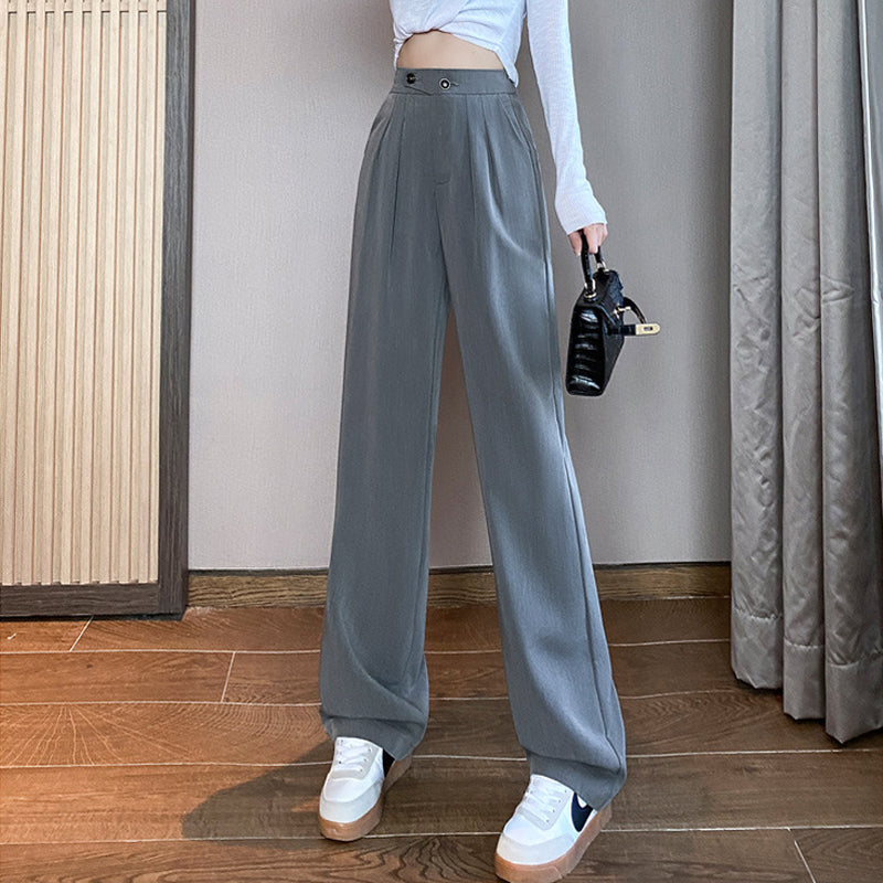 Pantaloni A Gamba Larga Da Donna A Vita Alta
