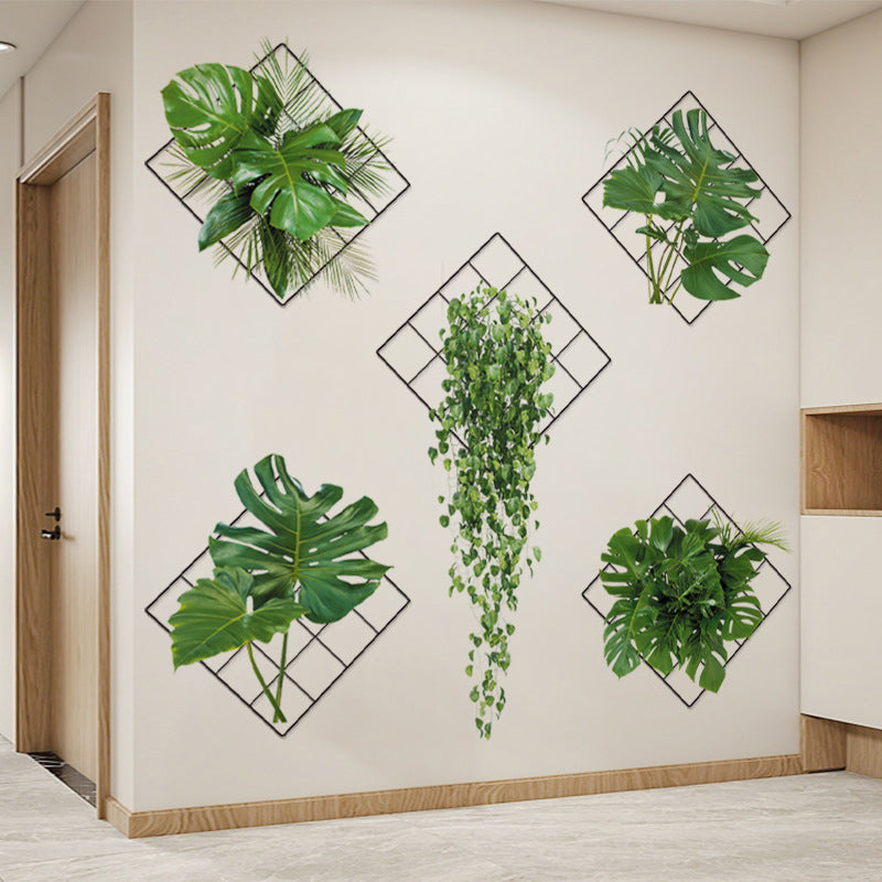 Adesivo da parete pianta verde 3D