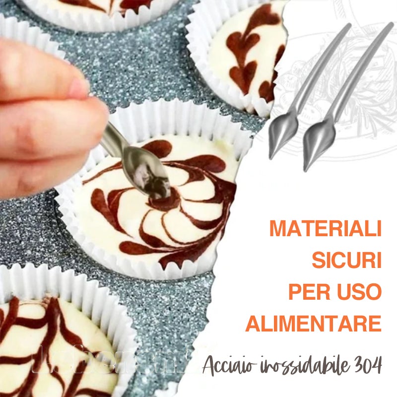 Set di cucchiai da cucina per disegni culinari