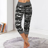 Pantaloni Capris con Coulisse e Stampa Mimetica