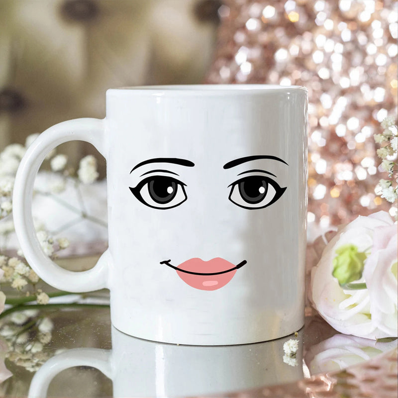 Tazza in ceramica con stampa di emoji