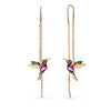 Orecchini eleganti da donna con strass colibrì