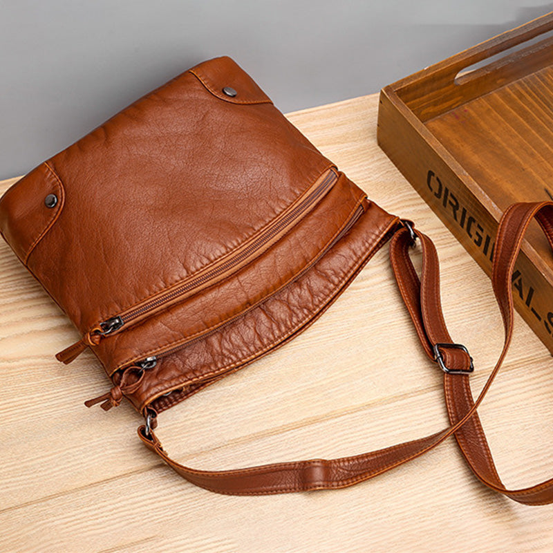Borsa in pelle multiscomparto