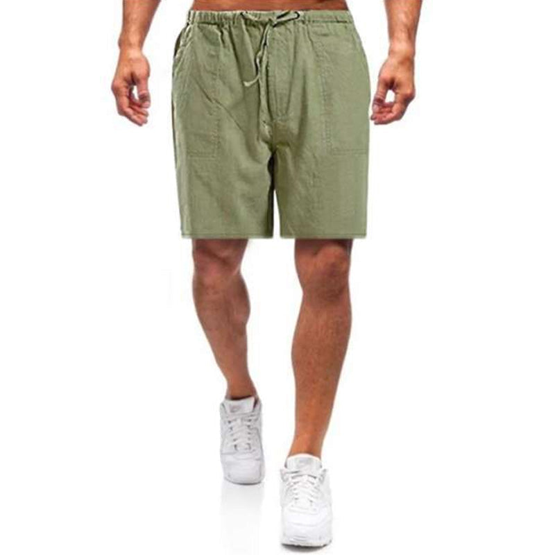 Pantaloncini Di Lino Casual Da Uomo Casual