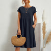 Abito Girocollo Da Donna In Cotone