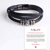 Bracciale multiplo in pelle intrecciata