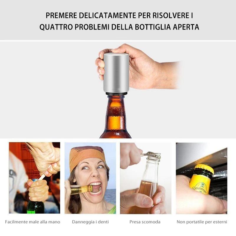 Apribottiglie di birra magnetico-automatico
