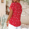 Camicia da donna con stampa scollo a V