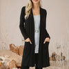 Cardigan lungo semplice tinta unita