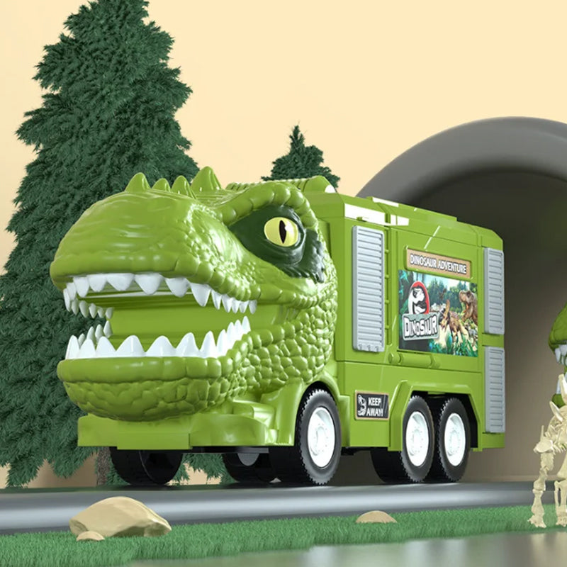 Set di Giocattoli da Pista per Camion di Dinosauri