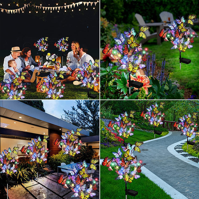 Luci da giardino a farfalla solare