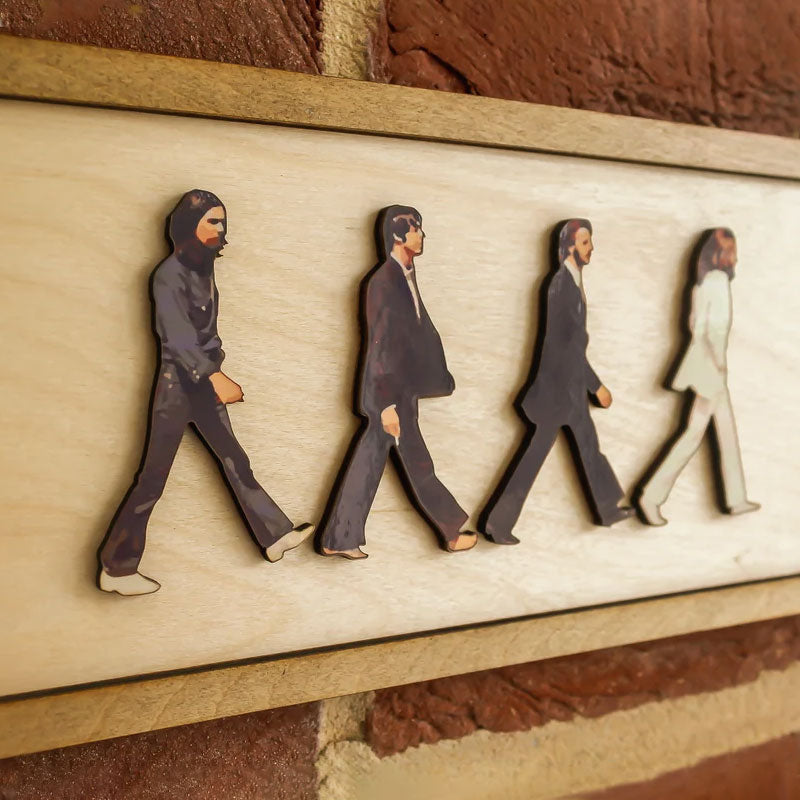Ritratto di Abbey Road incorniciato dai Beatles