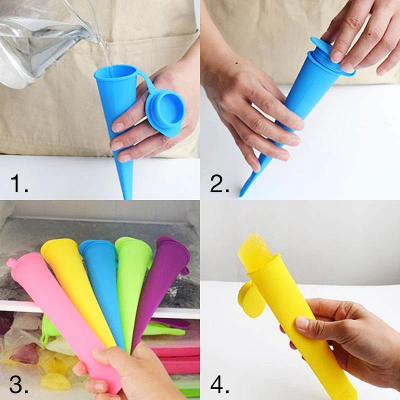 Set di stampi per ghiaccioli in silicone