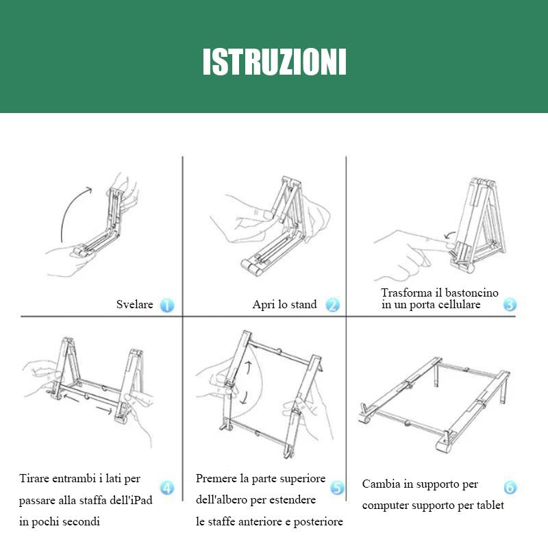 Staffa multifunzione tre in uno