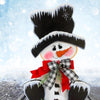 Decorazione natalizia con pupazzo di neve