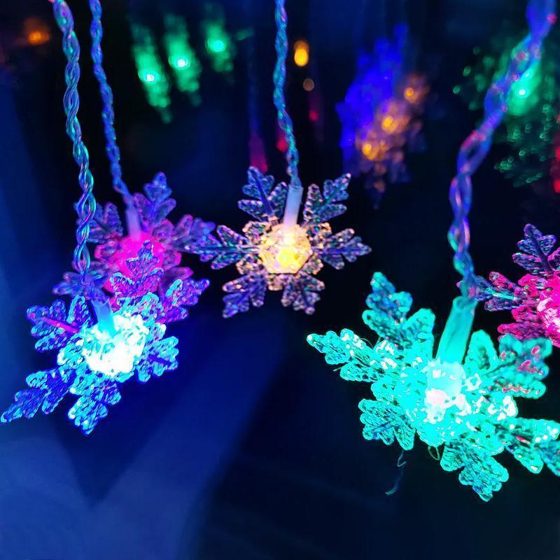 Luci a stringa LED con fiocco di neve per tende