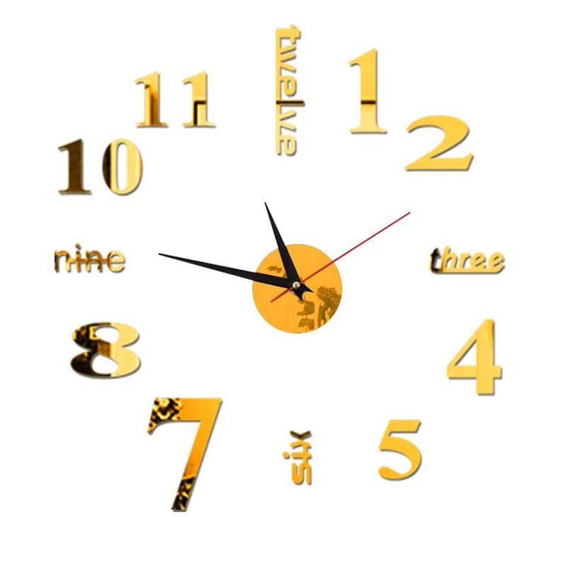 Orologio da parete moderno senza punzonatura fai-da-te