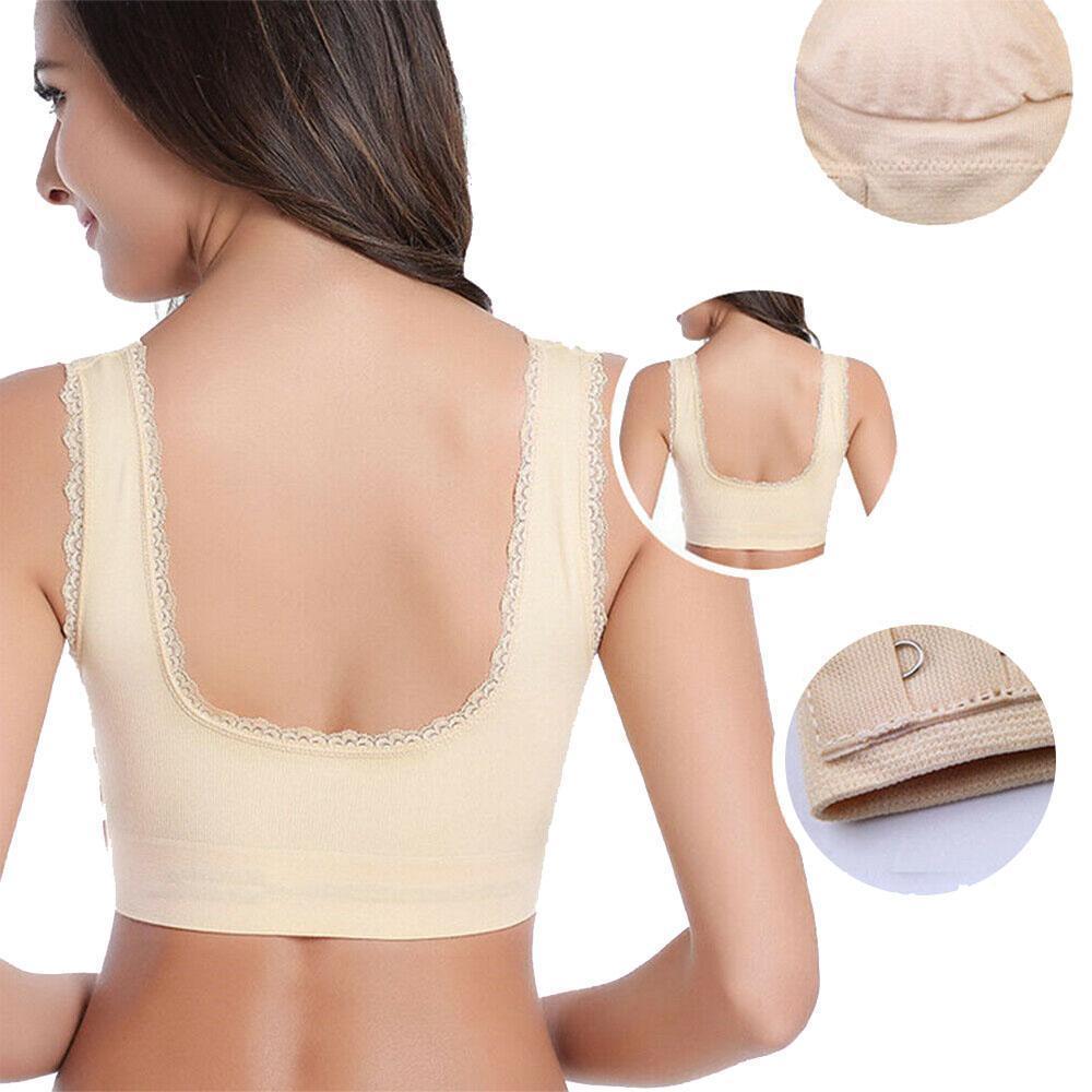 Reggiseno di sollevamento in pizzo con fibbia anteriore senza fili