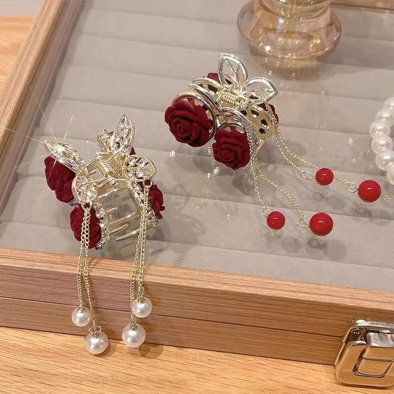 clip coda di cavallo pom pom rosa