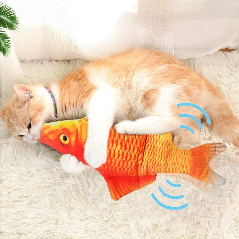 🐟Simulazione peluche Giocattolo per pesci gatto con ricarica USB