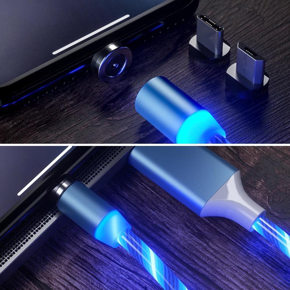 Cavo di ricarica USB magnetico 3 in 1 a LED