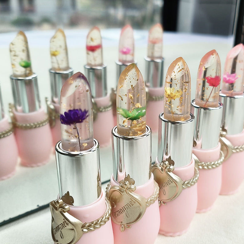 ✨Rossetto che cambia colore del fiore della gelatina di cristallo