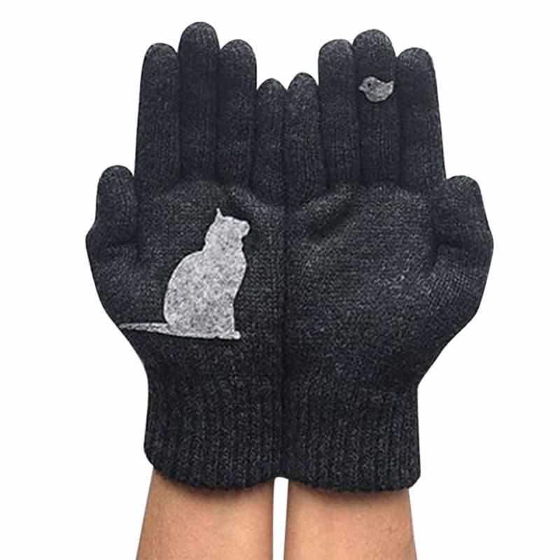 Guanti in Cotone Stile Gatto