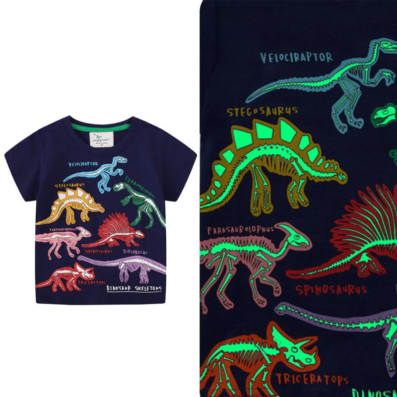 T-shirt Con Dinosauro Luminoso