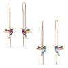Orecchini eleganti da donna con strass colibrì