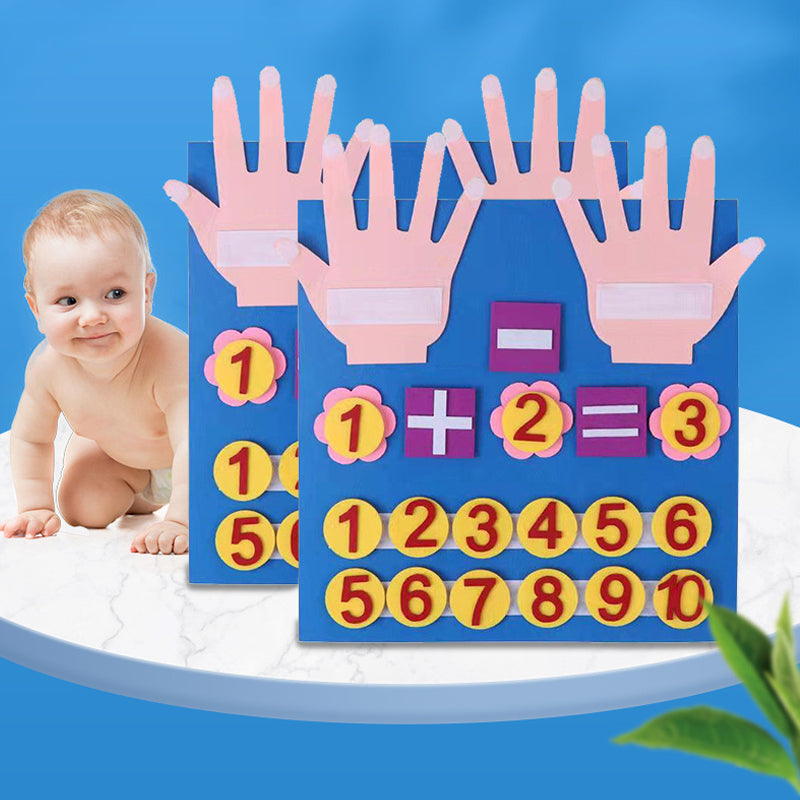 Giocattolo di conteggio dei numeri delle dita in feltro