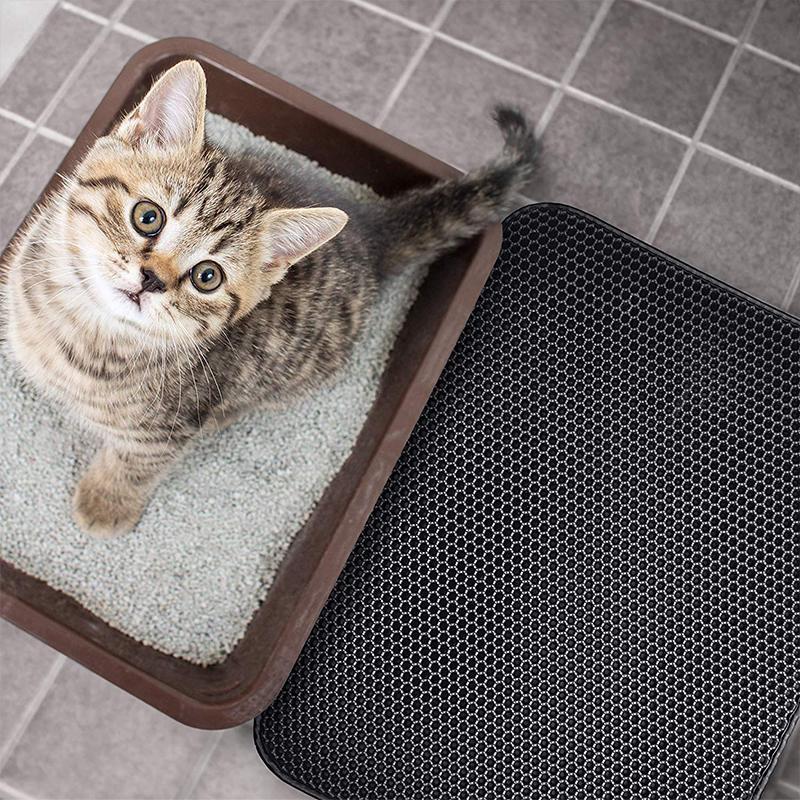 🐱Tappetino per lettiera per gatti antiscivolo