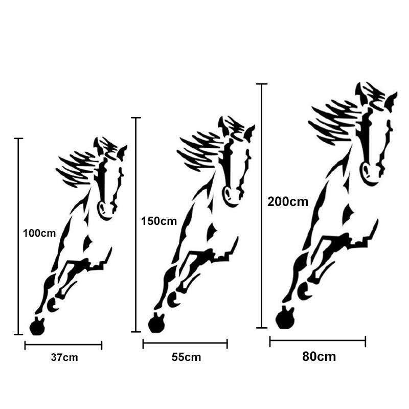 Adesivo da parete moderno in acrilico 3D con cavallo a specchio