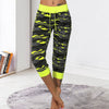 Pantaloni Capris con Coulisse e Stampa Mimetica