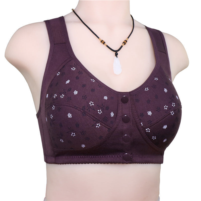 Comodo reggiseno con bottone frontale