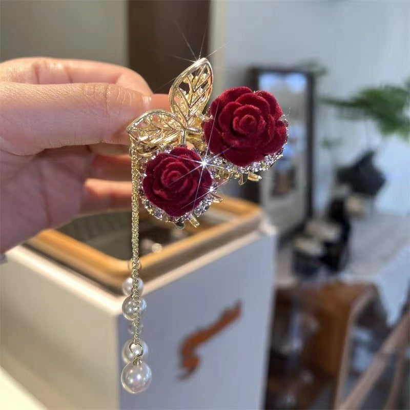 clip coda di cavallo pom pom rosa