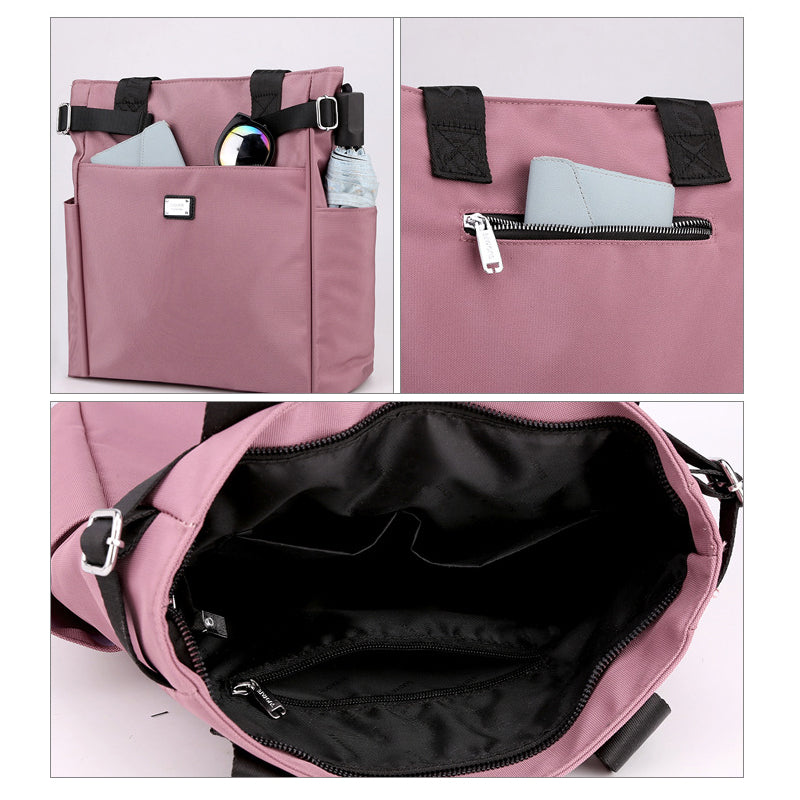 Borsa tote a tracolla in nylon alla moda