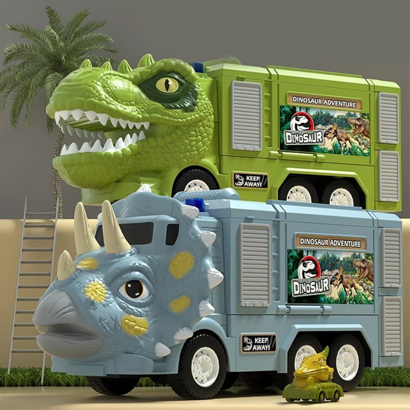 Set di Giocattoli da Pista per Camion di Dinosauri