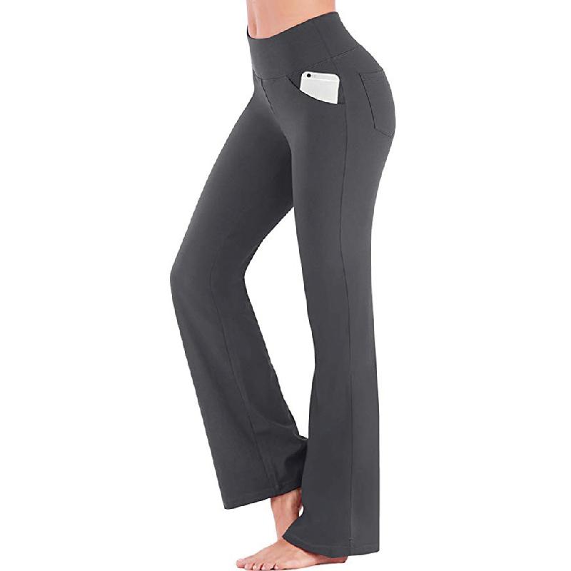 Pantaloni Da Yoga Da Donna A Vita Alta E Gamba Svasata