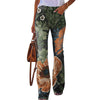 Pantaloni casual skinny da donna con fantasia floreale