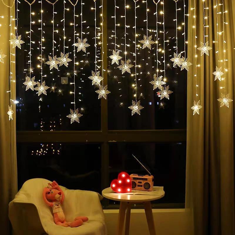 Luci a stringa LED con fiocco di neve per tende