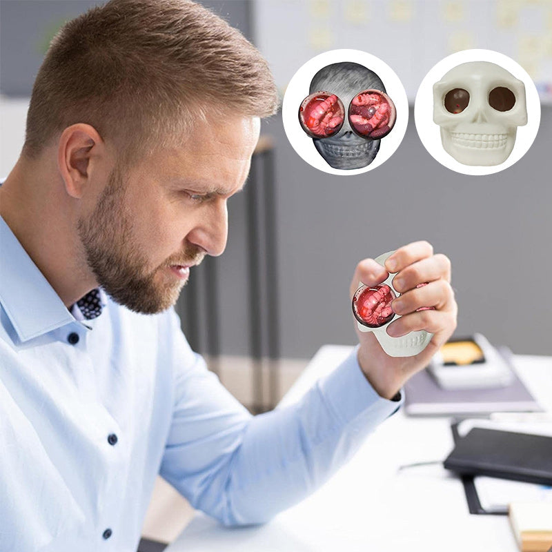 Pallina antistress con teschio di verme