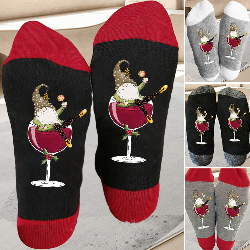 🍷Calzini unisex per bicchiere di vino🧦