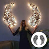 ✨Arte della parete di ali di metallo con luci a LED