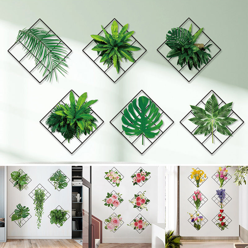 Adesivo da parete pianta verde 3D