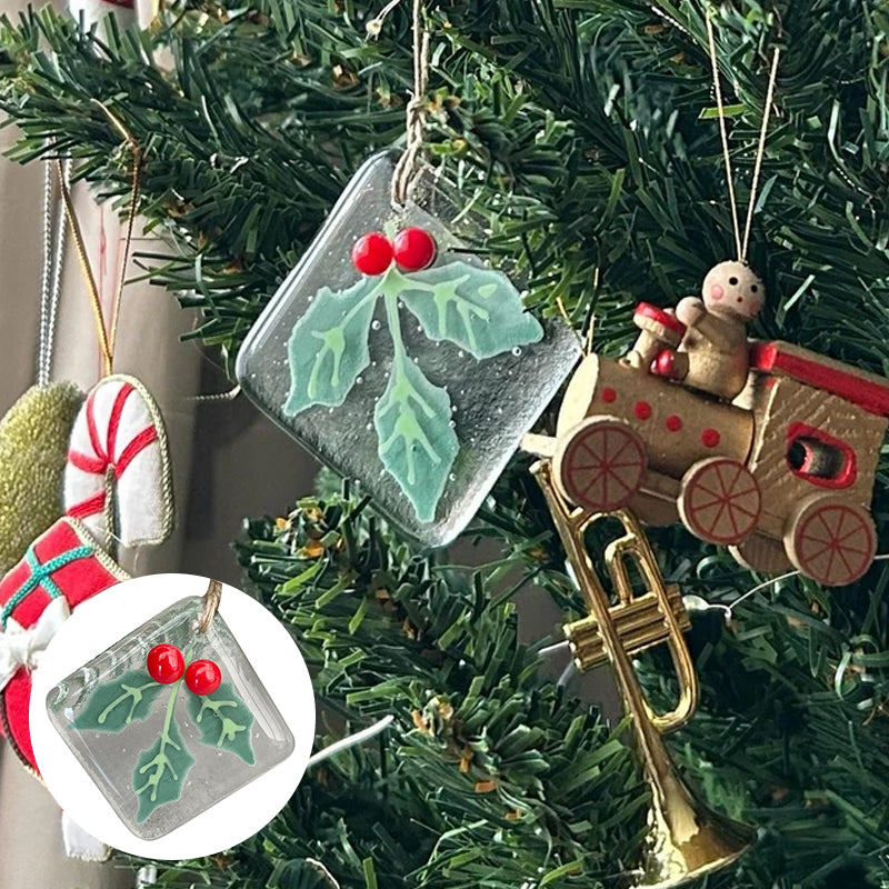 Decorazione per albero di Natale in vetro fuso