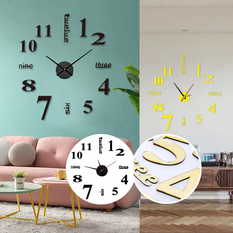 Orologio da parete moderno senza punzonatura fai-da-te