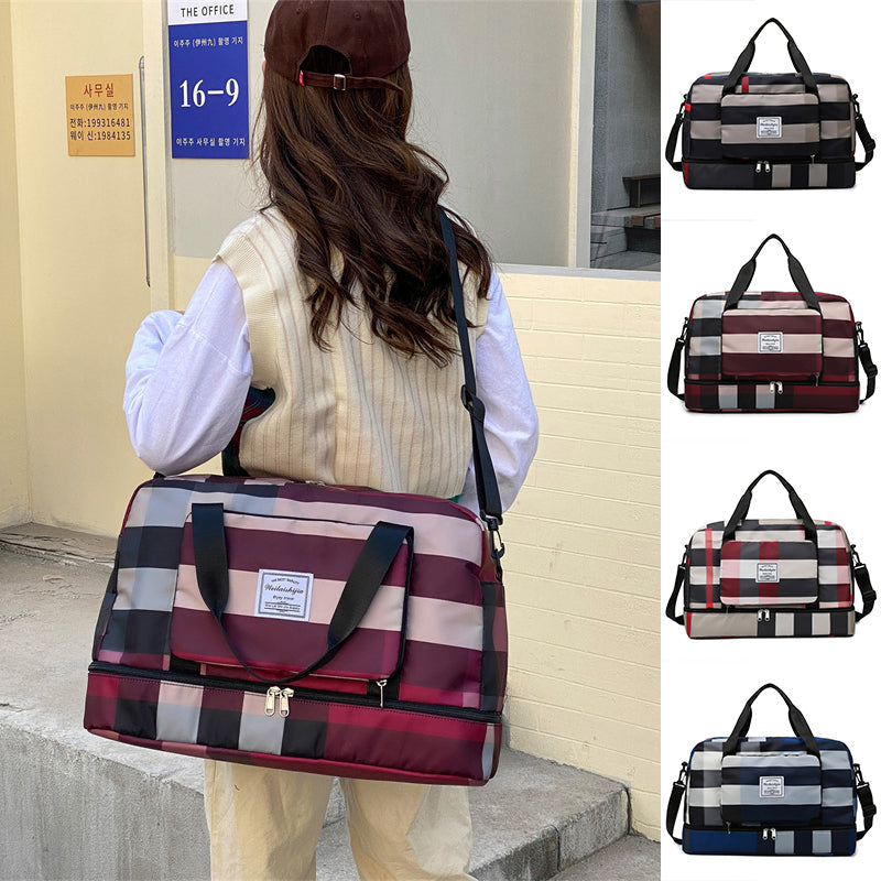 Borsa da viaggio pieghevole per la separazione tra asciutto e bagnato
