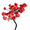 Albero luminoso da tavolo con fiori di rosa