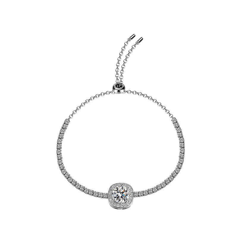 Bracciale in argento 925 con moissanite