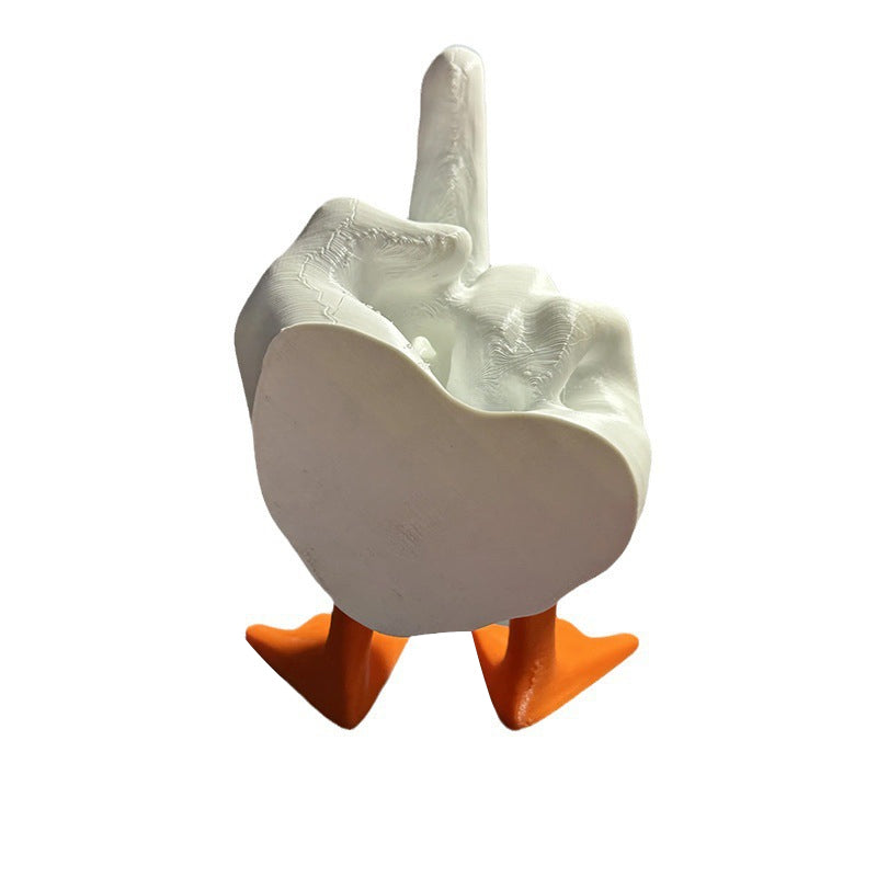 🦆Ornamento in resina di anatra dito medio🦆